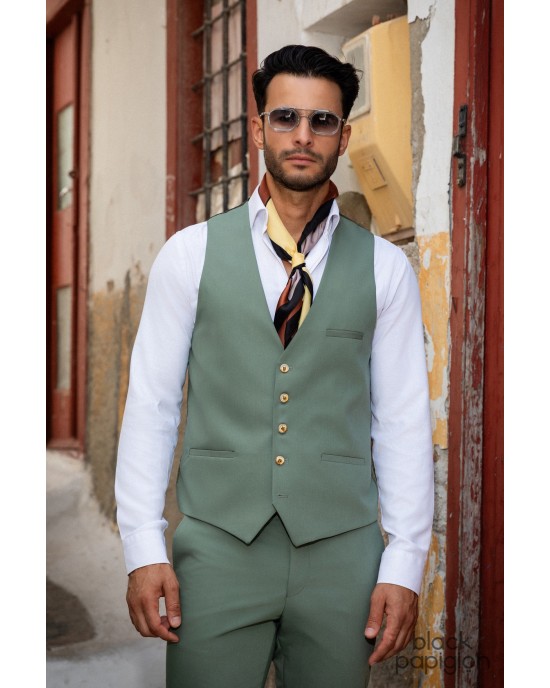 Κοστούμι Black Papigion πράσινο SLIM FIT