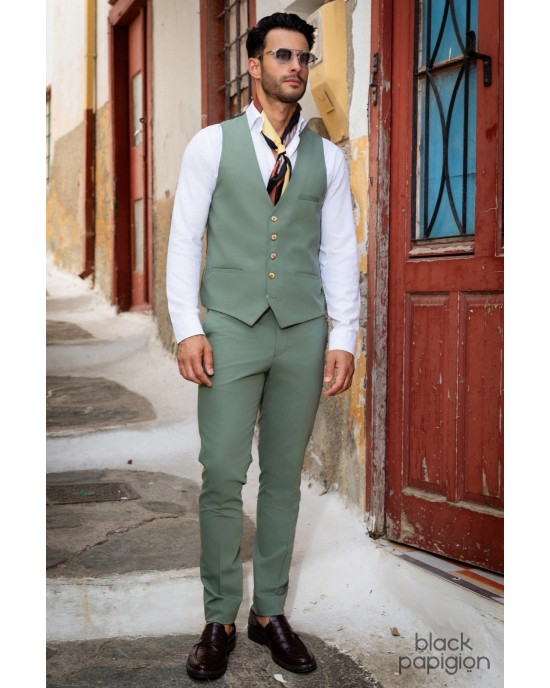 Κοστούμι Black Papigion πράσινο SLIM FIT