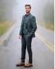 Κοστούμι Black Papigion πράσινο SLIM FIT