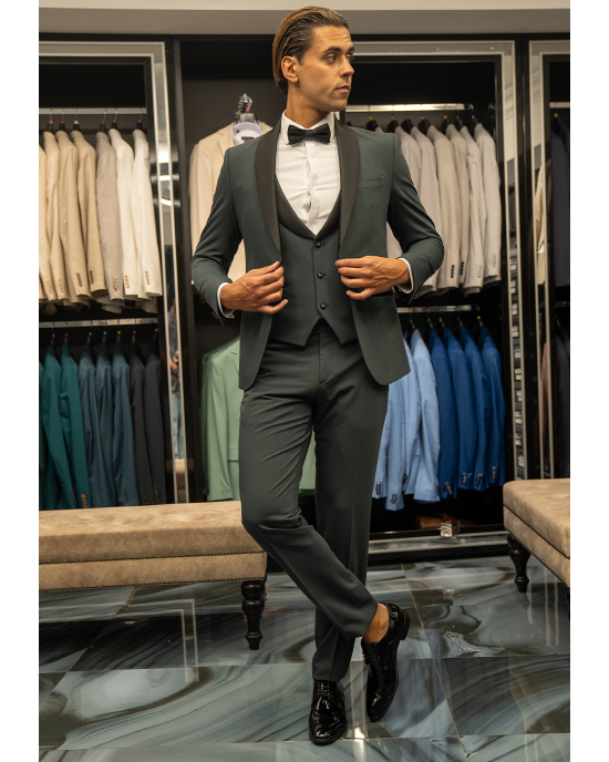 Κοστούμι 19V69 Italia Versace Abbigliamento Giovanni Bruno πράσινο SLIM FIT