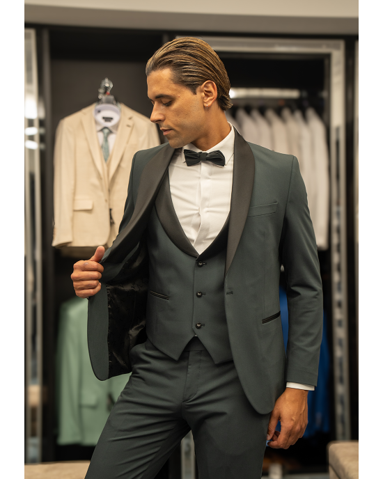Κοστούμι 19V69 Italia Versace Abbigliamento Giovanni Bruno πράσινο SLIM FIT