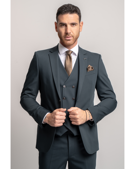 Κοστούμι Black Papigion Loyka πράσινο SLIM FIT