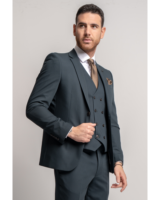 Κοστούμι Black Papigion Loyka πράσινο SLIM FIT