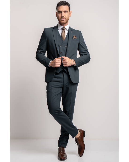 Κοστούμι Black Papigion Loyka πράσινο SLIM FIT