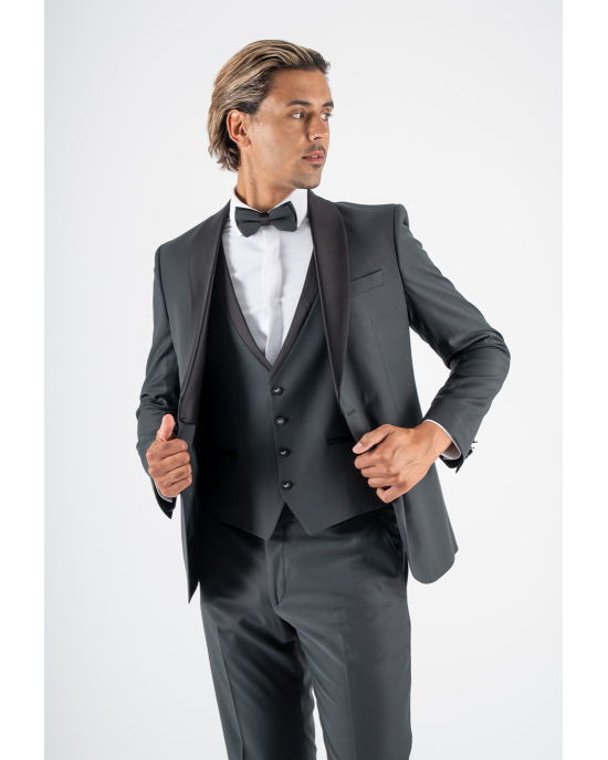 Κοστούμι 19V69 Italia Versace Abbigliamento Bruno Wool πράσινο SLIM FIT