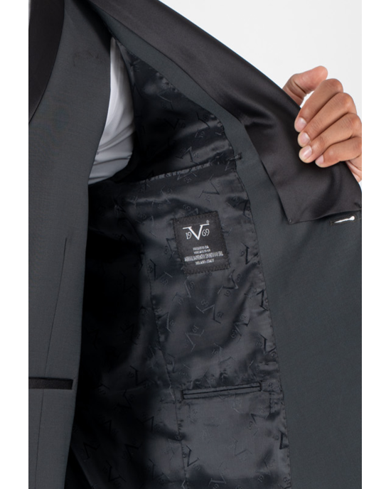 Κοστούμι 19V69 Italia Versace Abbigliamento Bruno Wool πράσινο SLIM FIT