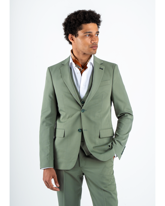 Κοστούμι Black Papigion Louka πράσινο SLIM FIT