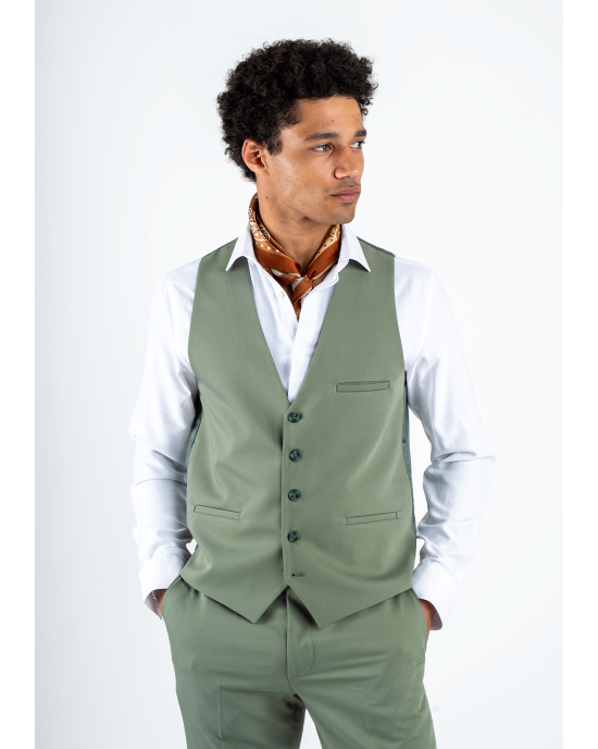 Κοστούμι Black Papigion Louka πράσινο SLIM FIT