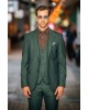 Κοστούμι Dezign πράσινο με άσπρη ρίγα SLIM FIT