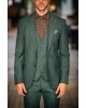 Κοστούμι Dezign πράσινο με άσπρη ρίγα SLIM FIT