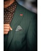 Κοστούμι Dezign πράσινο με άσπρη ρίγα SLIM FIT