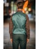 Κοστούμι Dezign πράσινο με άσπρη ρίγα SLIM FIT