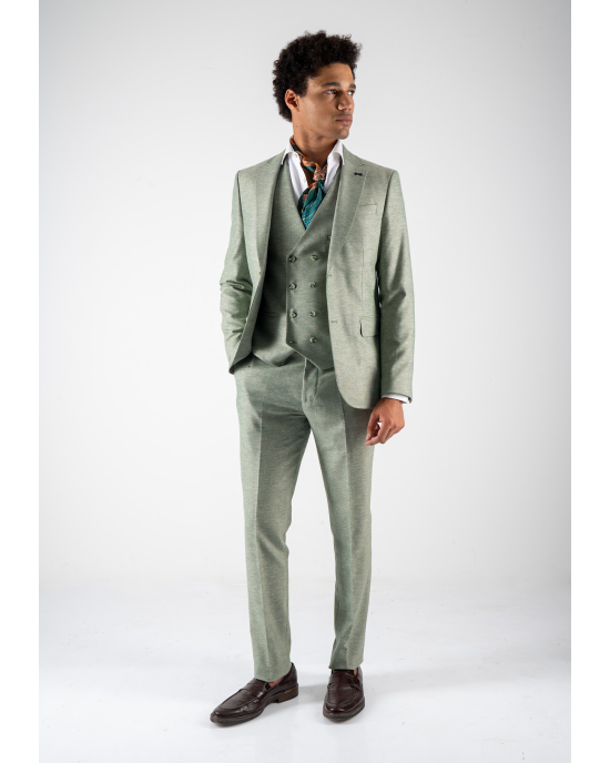 Κοστούμι Black Papigion Positano πράσινο SLIM FIT