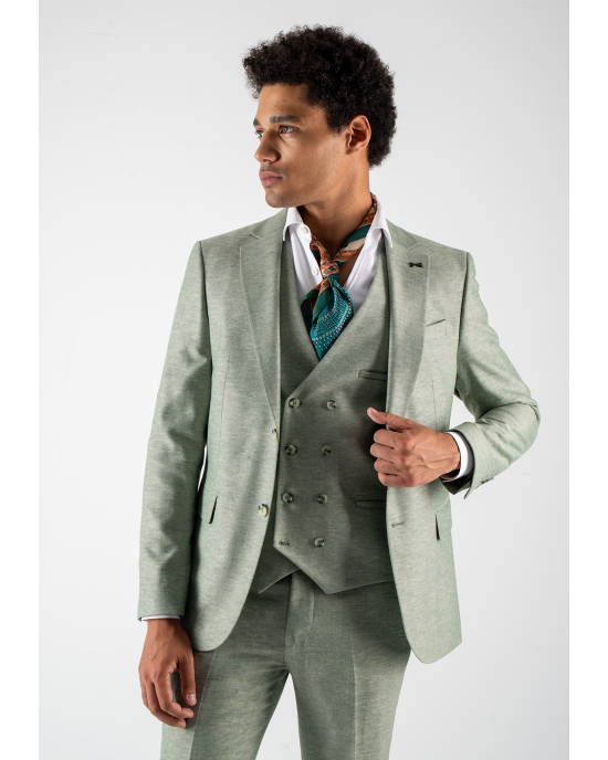 Κοστούμι Black Papigion Positano πράσινο SLIM FIT