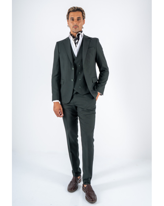 Κοστούμι Black Papigion Moteroza πράσινο SLIM FIT