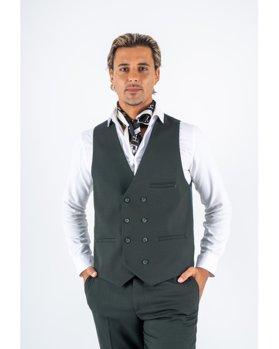 Κοστούμι Black Papigion Moteroza πράσινο SLIM FIT