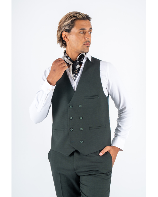 Κοστούμι Black Papigion Moteroza πράσινο SLIM FIT