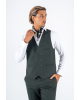 Κοστούμι Black Papigion Moteroza πράσινο SLIM FIT