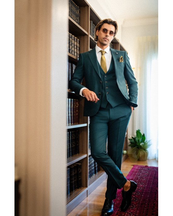 Κοστούμι Vittorio Flavio πράσινο SLIM FIT