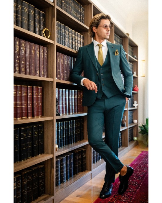 Κοστούμι Vittorio Flavio πράσινο SLIM FIT