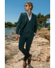 Κοστούμι Black Papigion Louka πράσινο SLIM FIT