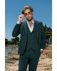 Κοστούμι Black Papigion Louka πράσινο SLIM FIT