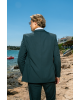 Κοστούμι Black Papigion Louka πράσινο SLIM FIT