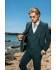 Κοστούμι Black Papigion Louka πράσινο SLIM FIT