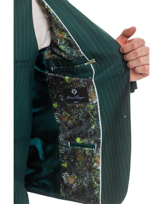 Κοστούμι Black Papigion m. green SLIM FIT