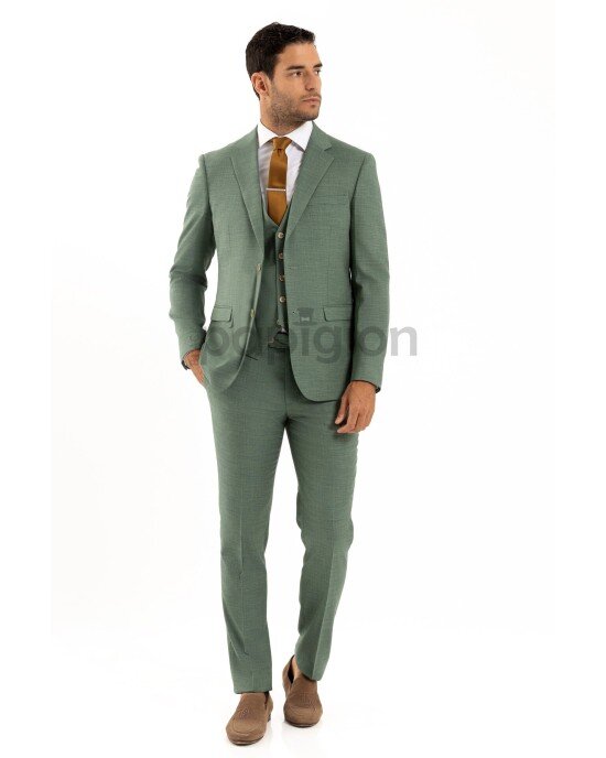 Κοστούμι Italian Job πράσινο SLIM FIT