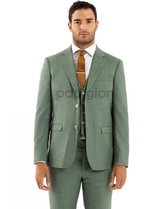 Κοστούμι Italian Job πράσινο SLIM FIT