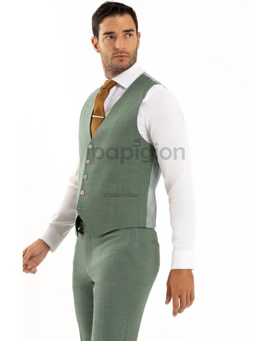 Κοστούμι Italian Job πράσινο SLIM FIT