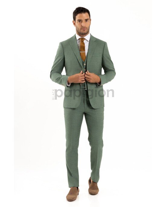 Κοστούμι Italian Job πράσινο SLIM FIT