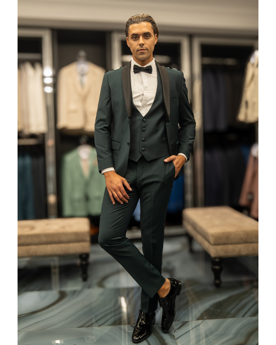 Κοστούμι Guy Laroche Homme πράσινο SLIM FIT
