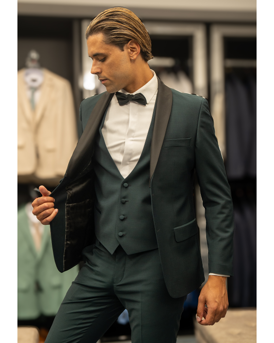 Κοστούμι Guy Laroche Homme πράσινο SLIM FIT