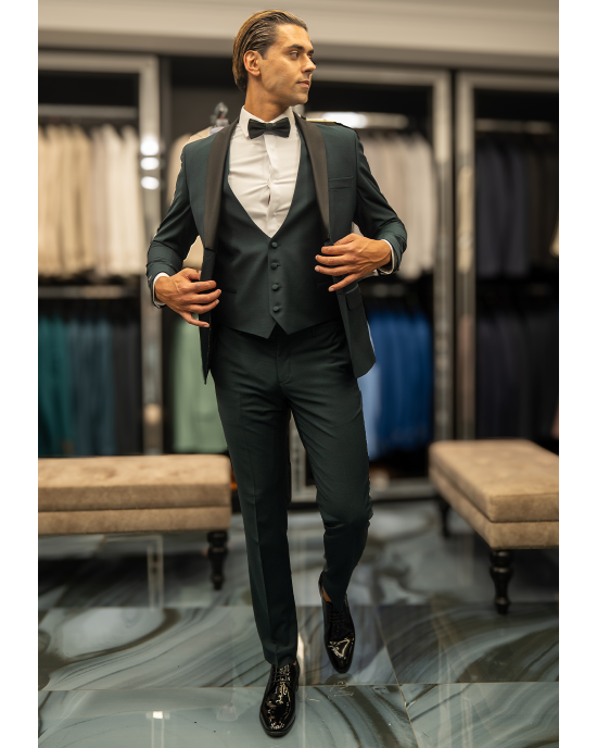 Κοστούμι Guy Laroche Homme πράσινο SLIM FIT