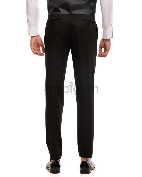 Κοστούμι Black Papigion μαύρο SLIM FIT