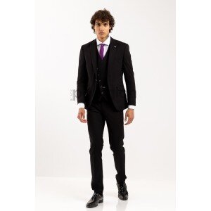 Κοστούμι 19V69 Italia Versace Abbigliamento Seta μαύρο