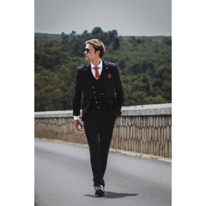 Κοστούμι 19V69 Italia Versace Abbigliamento Seta μαύρο