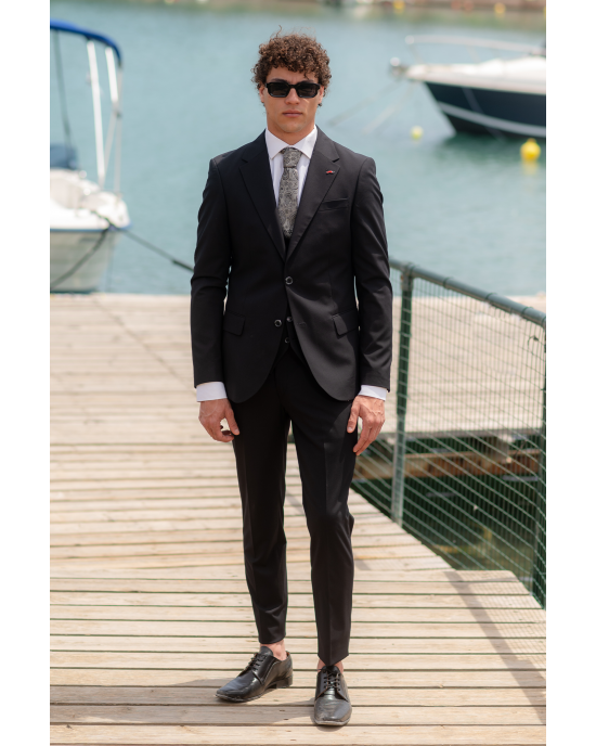 Κοστούμι Vittorio Promo μαύρο SLIM FIT