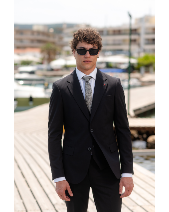Κοστούμι Vittorio Promo μαύρο SLIM FIT