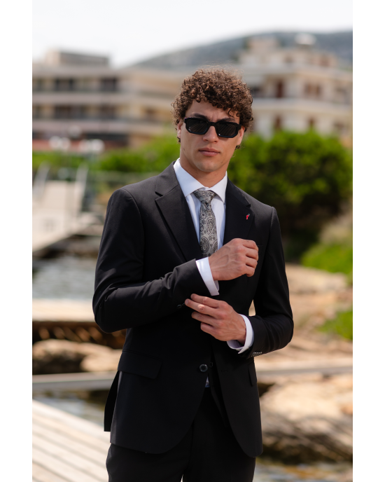 Κοστούμι Vittorio Promo μαύρο SLIM FIT