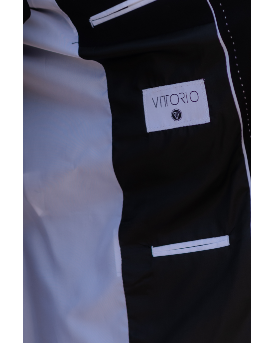 Κοστούμι Vittorio Promo μαύρο SLIM FIT