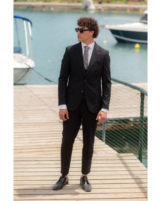 Κοστούμι Vittorio Promo μαύρο SLIM FIT