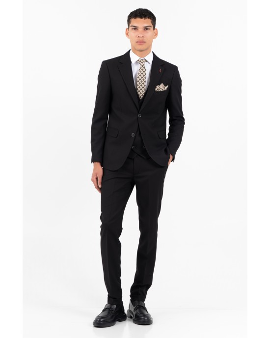 Κοστούμι Vittorio Adriano μαύρο SLIM FIT