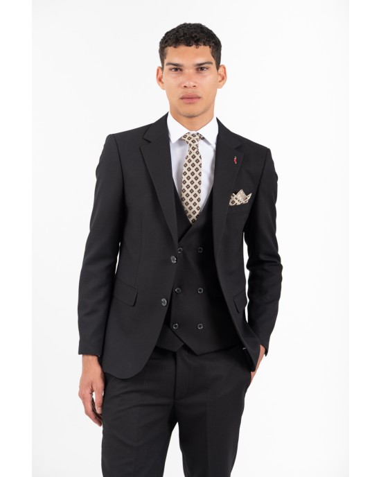 Κοστούμι Vittorio Adriano μαύρο SLIM FIT