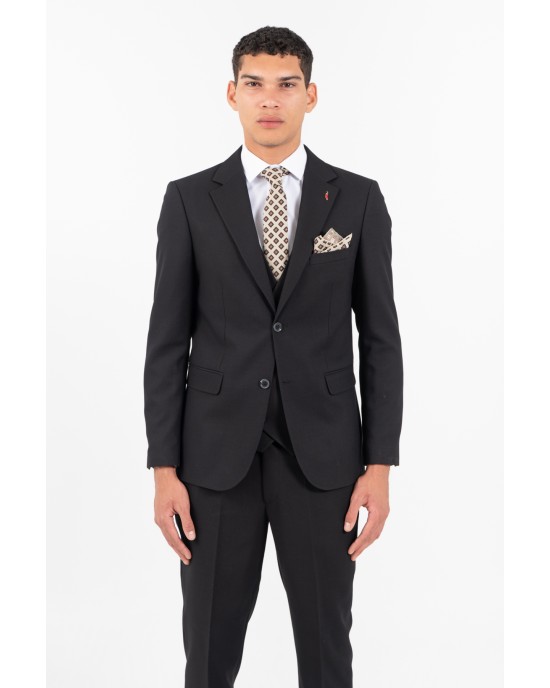 Κοστούμι Vittorio Adriano μαύρο SLIM FIT