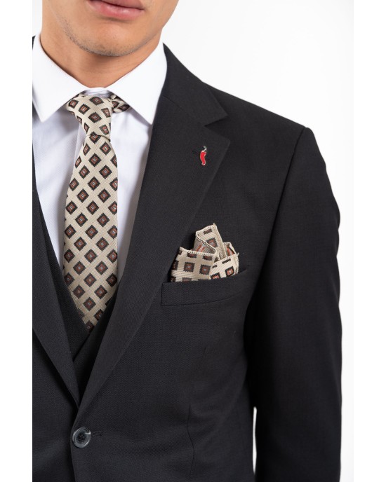 Κοστούμι Vittorio Adriano μαύρο SLIM FIT