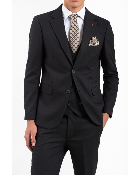 Κοστούμι Vittorio Adriano μαύρο SLIM FIT