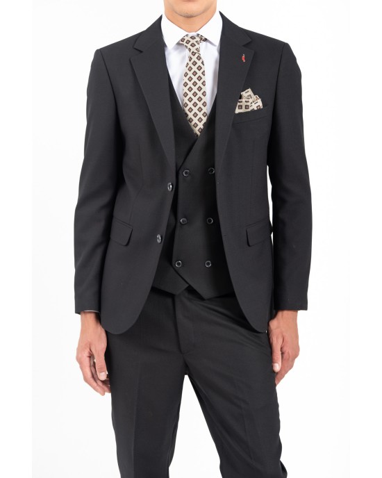 Κοστούμι Vittorio Adriano μαύρο SLIM FIT